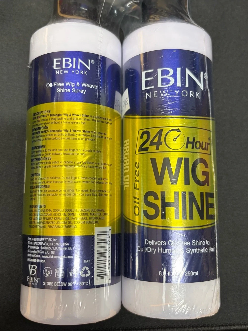Lot of 5 Ebin New York 24 hour Wig & Weave Shine